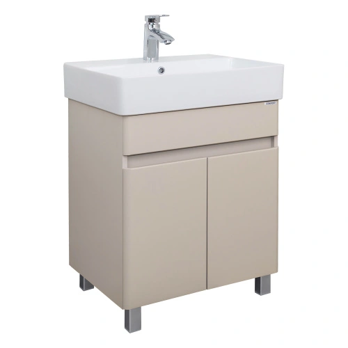 Тумба напольная Comforty Амальфи-60Н серый шёлк с раковиной CF3WL032 от магазина Vanna-Vanna.ru!