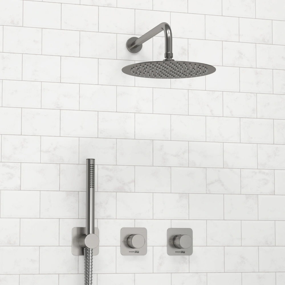 Душевой комплект WasserKRAFT Tauber A6451.296.097.121.275.100.276 никель от магазина Vanna-Vanna.ru!