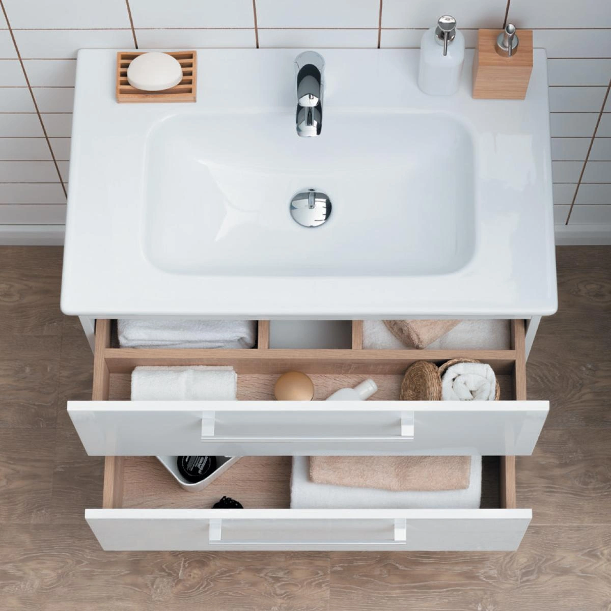 Тумба с раковиной подвесная Dreja Gio 80 см, белый от магазина Vanna-Vanna.ru!