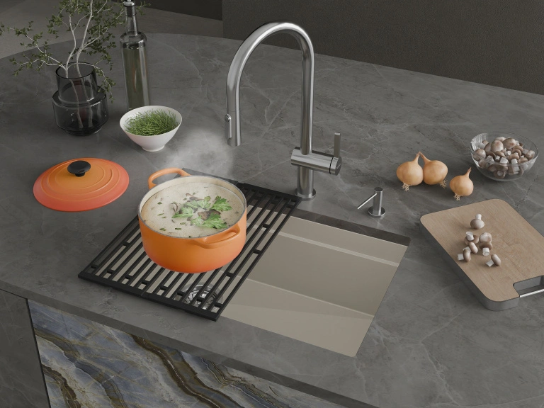 Кухонная мойка Rivelato LINO LN-654-L топаз от магазина Vanna-Vanna.ru!
