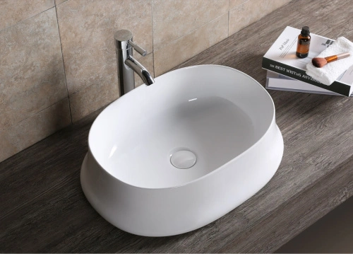 Раковина Ceruttispa CR0060 накладная, белая, овальная, глубокая 580х430х160 от магазина Vanna-Vanna.ru!