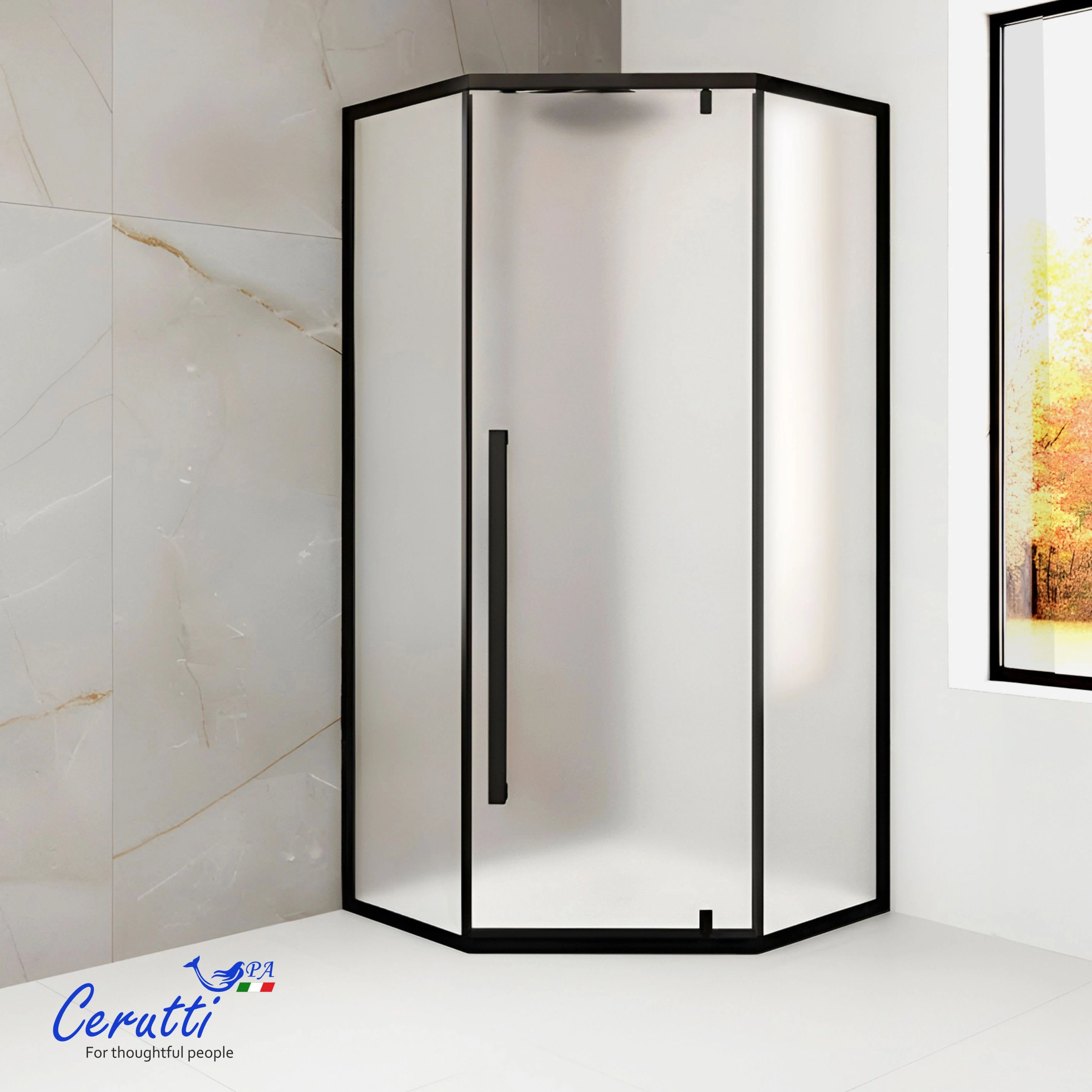 Душевое ограждение Ceruttispa C3AF R (90x90x195) от магазина Vanna-Vanna.ru!