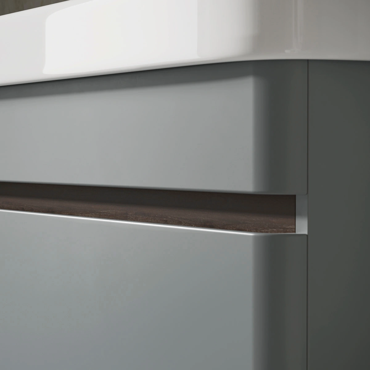 Тумба подвесная EQUIL Elegante с раковиной Nice 80, 1 ящик, мэйджик/дуб голиано от магазина Vanna-Vanna.ru!