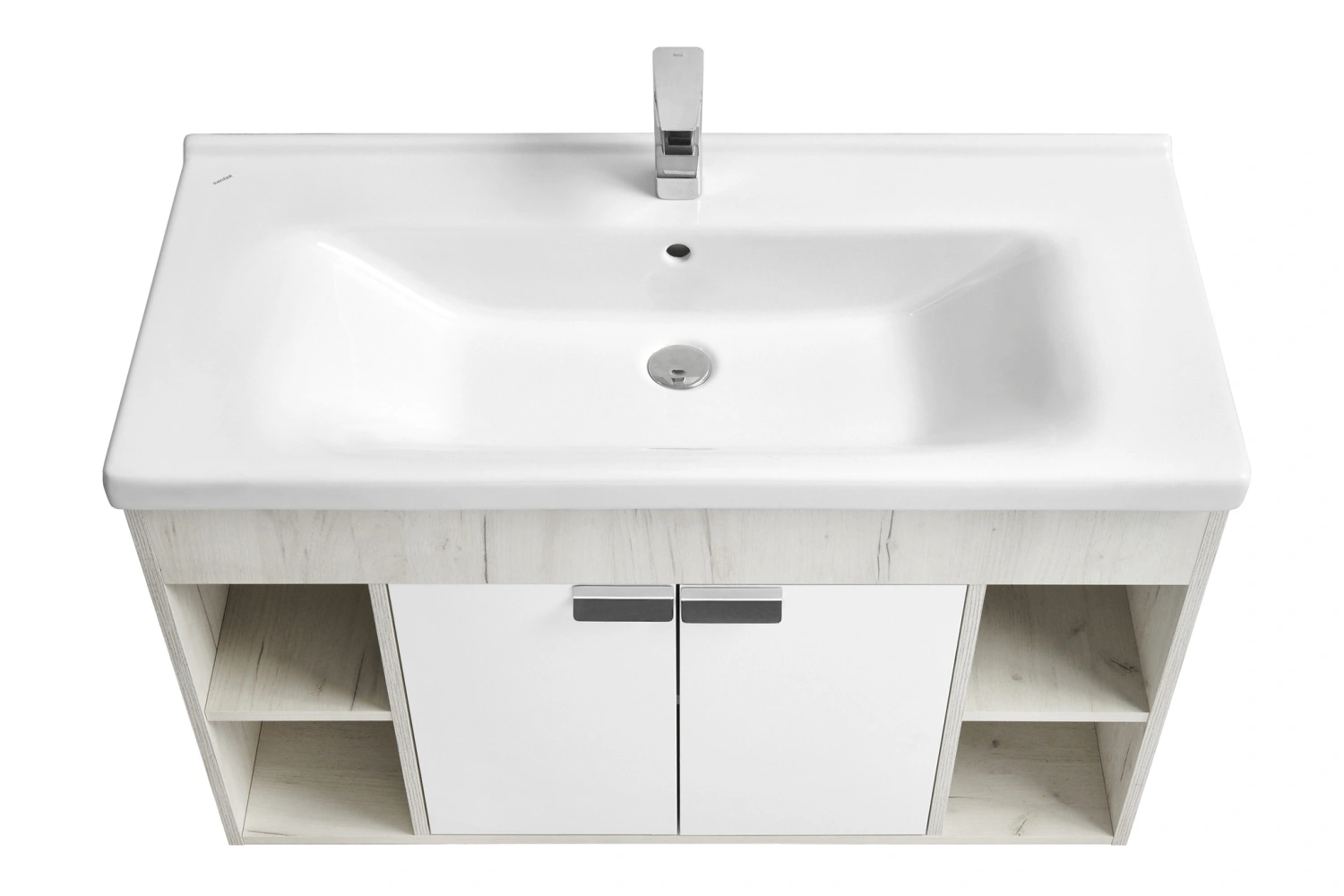 Тумба Aquaton Флай 100 с раковиной Миранда 100, подвесная, белый от магазина Vanna-Vanna.ru!