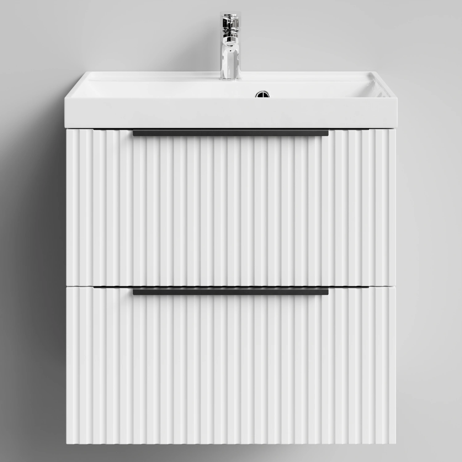 Тумба с раковиной Vod-ok Дольче 60 2 ящика, подвесная, белая + 13 цветов от магазина Vanna-Vanna.ru!