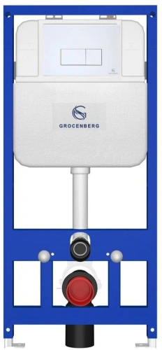 Инсталляция для унитаза с кнопкой для смыва Grocenberg GS3050-KP3070W белый от магазина Vanna-Vanna.ru!