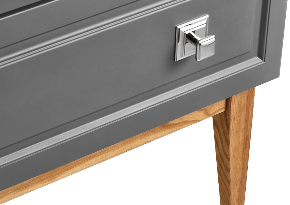 Мебель для ванной ASB Woodline Каталина 100 комплект, напольный, grey, хром от магазина Vanna-Vanna.ru!