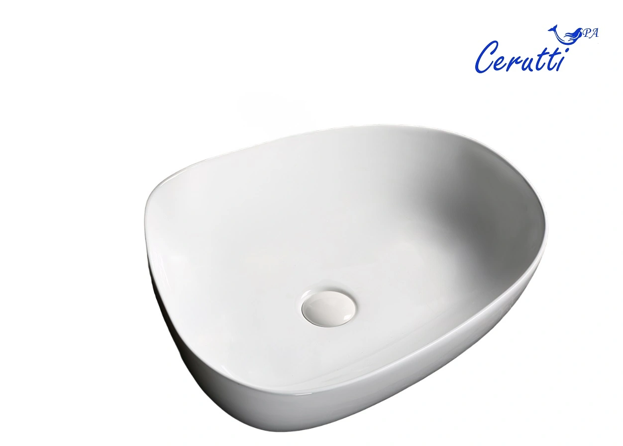Раковина Ceruttispa CR0044C накладная, белая, асимметричная 550х420х140 от магазина Vanna-Vanna.ru!