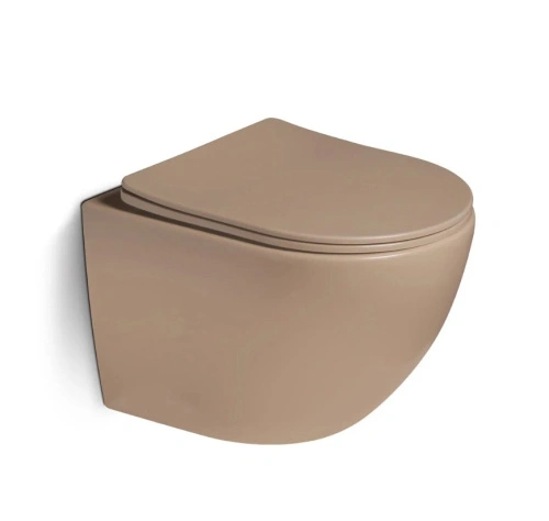 Унитаз SantiLine SL-5102 подвесной, с микролифтом, коричневый матовый от магазина Vanna-Vanna.ru!