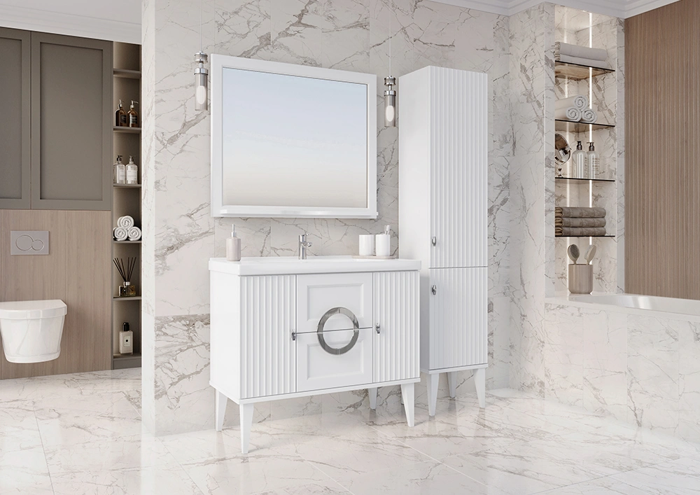 Зеркало ASB Woodline Федерика 100 белый от магазина Vanna-Vanna.ru!