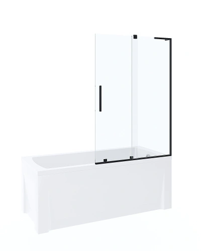 Стеклянная шторка Alex Baitler AB3100B1 100x145 см профиль черный от магазина Vanna-Vanna.ru!