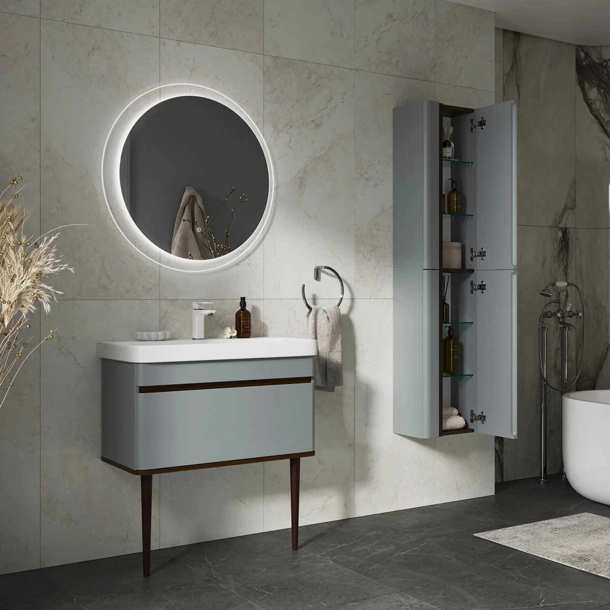 Пенал EQUIL Elegante 36 L/R подвесной мэйджик/дуб голиано от магазина Vanna-Vanna.ru!