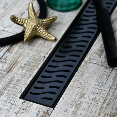 Душевой лоток MCH Veconi Harmony Black 650 с решеткой, черный от магазина Vanna-Vanna.ru!