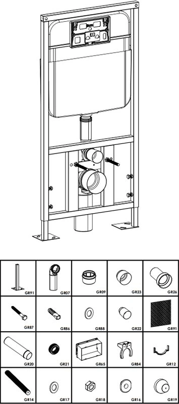 Унитаз подвесной SantiLine SL-5018MB+SL-03 с инсталляцией и кнопкой, черный от магазина Vanna-Vanna.ru!
