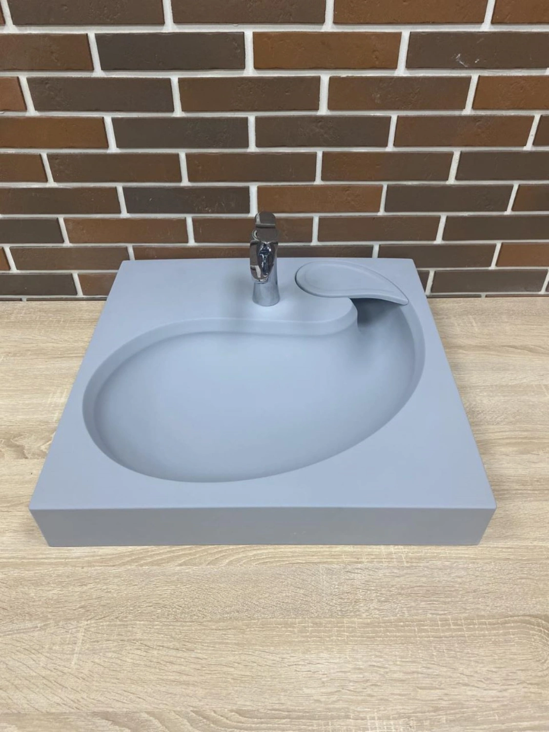 Раковина над стиральной машиной Stella Polar Шебби 60х60, серый матовый от магазина Vanna-Vanna.ru!