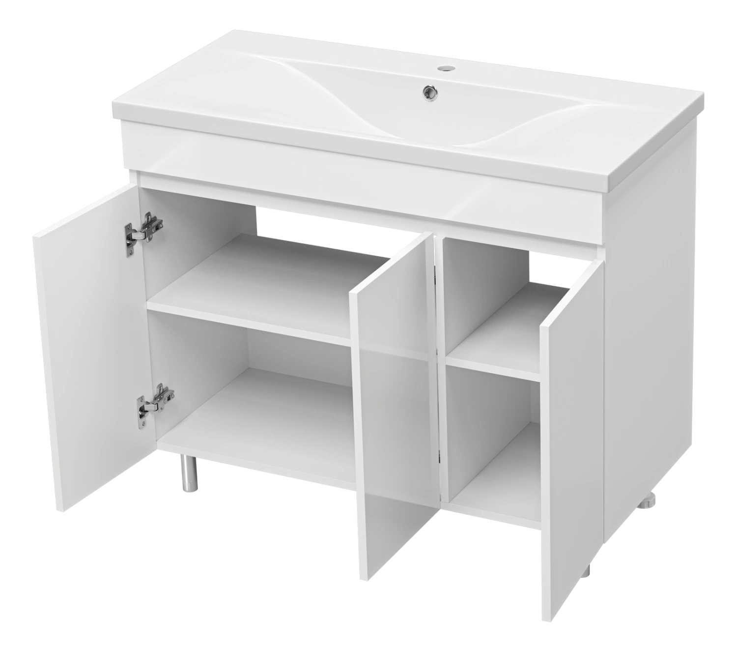 Тумба с раковиной Misty Енисей 100 белый от магазина Vanna-Vanna.ru!