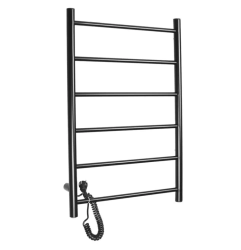 Полотенцесушитель электрический Domoterm Аврора DMT 109-6 50х71 EK L левый, черный матовый от магазина Vanna-Vanna.ru!