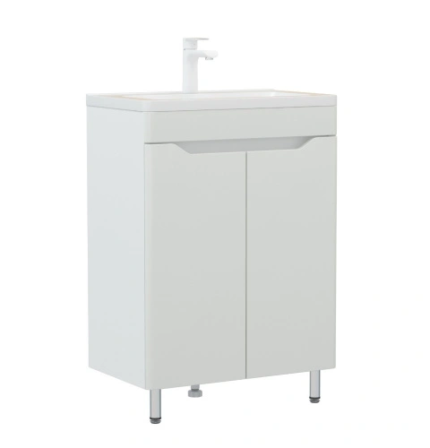 Тумба напольная Corozo Бирма 60, белый, с раковиной Modul Slim 60 от магазина Vanna-Vanna.ru!