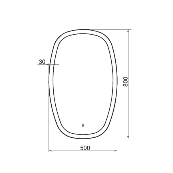 Зеркало Comforty Космея-50 с подсветкой, бесконтактный сенсор 500*800 от магазина Vanna-Vanna.ru!