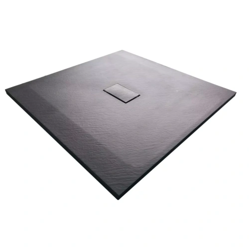 Поддон для душа WasserKraft Elbe 74T19 100х100 квадратный, из стеклопластика, черный камень от магазина Vanna-Vanna.ru!