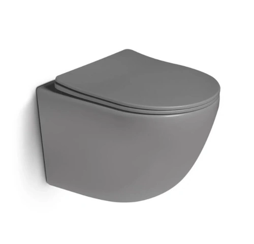 Унитаз SantiLine SL-5005MG подвесной, с микролифтом, серый матовый от магазина Vanna-Vanna.ru!