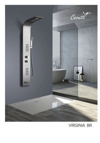 Душевая панель Ceruttispa VIRGINIA BR CT9983 матовая нержавеющая сталь от магазина Vanna-Vanna.ru!