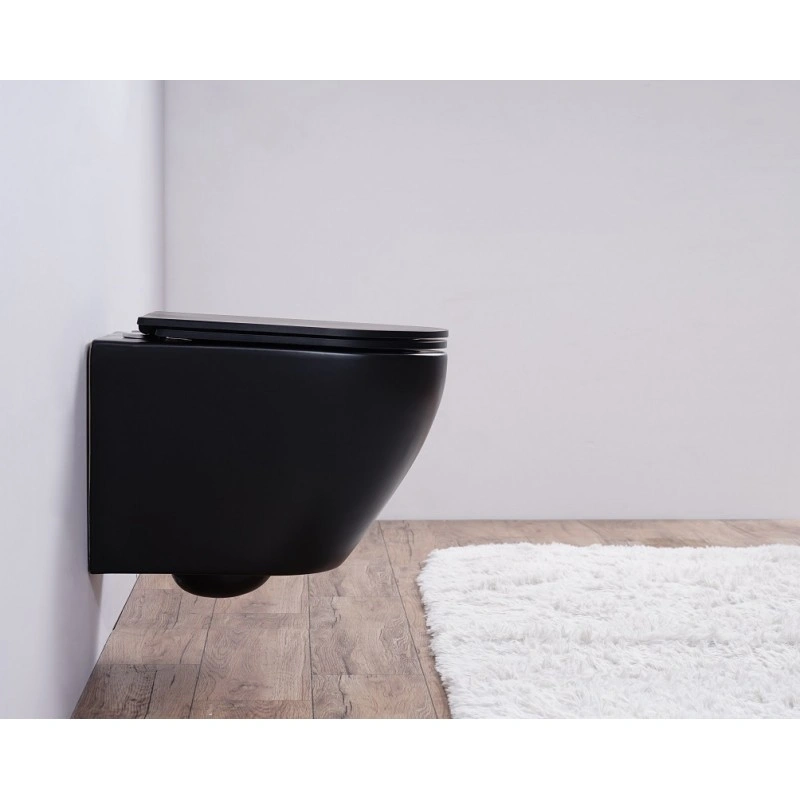 Унитаз подвесной Esbano AZALEA (Matt Black) 480x365x360 от магазина Vanna-Vanna.ru!