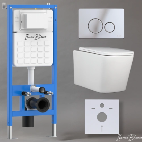 Комплект 3в1 IBERICA BLANCA инсталляция SILENCIO, унитаз TOLEDO ALTO белый, кнопка смыва INOX-O хром глянцевый (IB001.TLA.231.8131) от магазина Vanna-Vanna.ru!