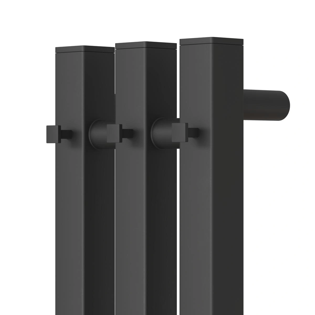 Полотенцесушитель электрический APEXTERMO Sirius SR10122BM 1200x120 с крючками, черный матовый от магазина Vanna-Vanna.ru!