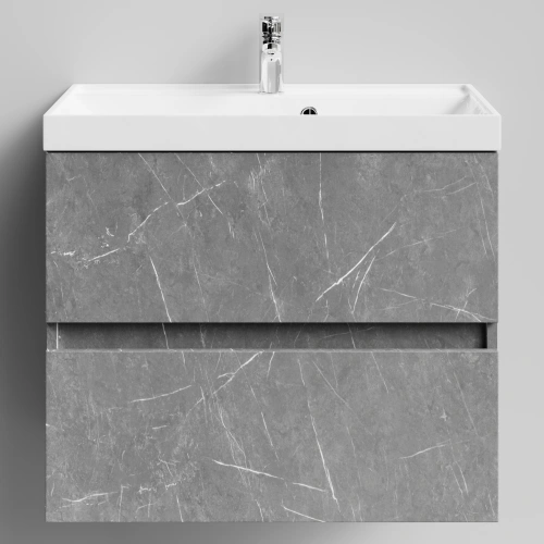 Тумба с раковиной Vod-ok Бест 70  подвесная, Мрамор Серый софт тач от магазина Vanna-Vanna.ru!