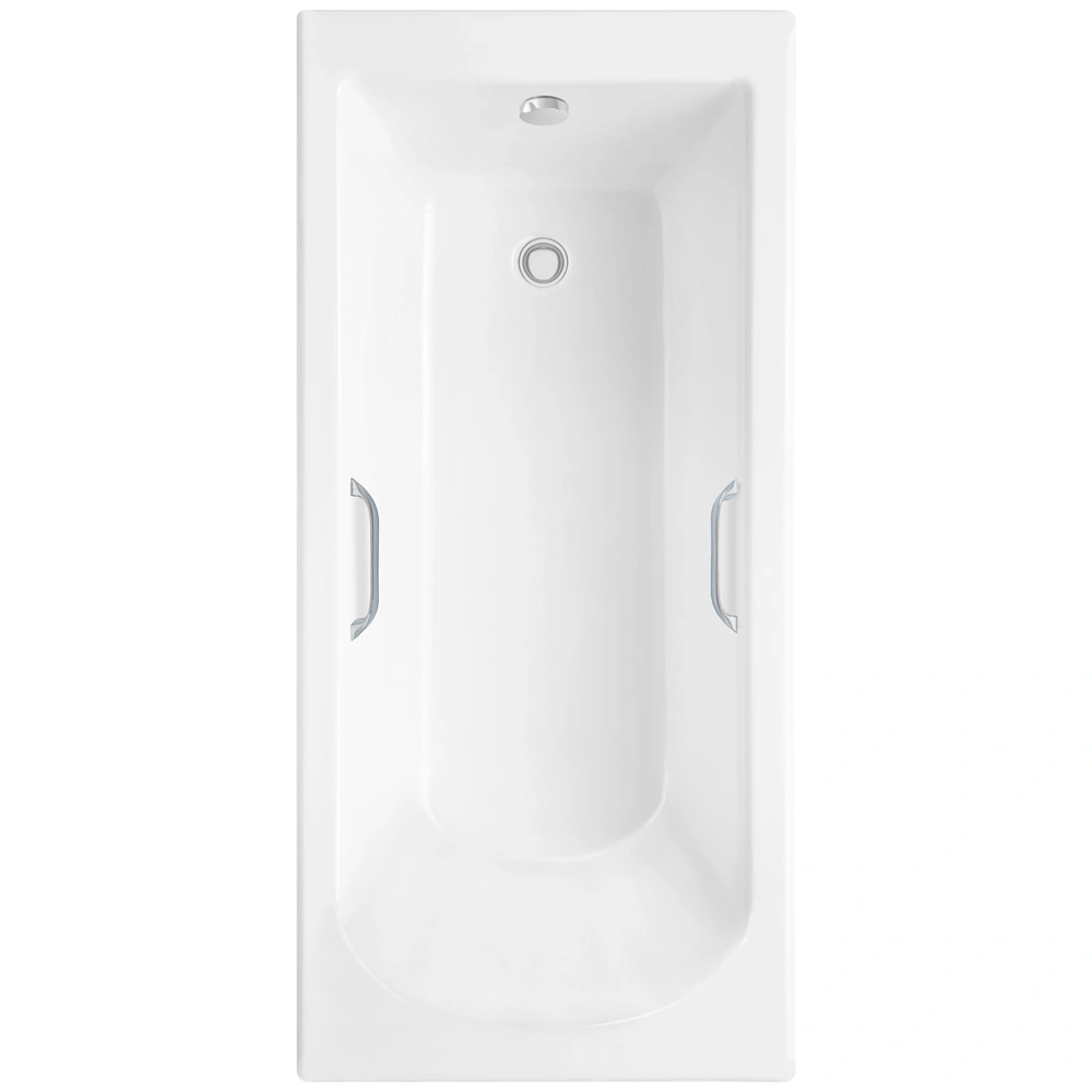 Ванна из литьевого мрамора Delice Scandi 160х70 глянцевая с ручками Хром DLR330024R-G от магазина Vanna-Vanna.ru!