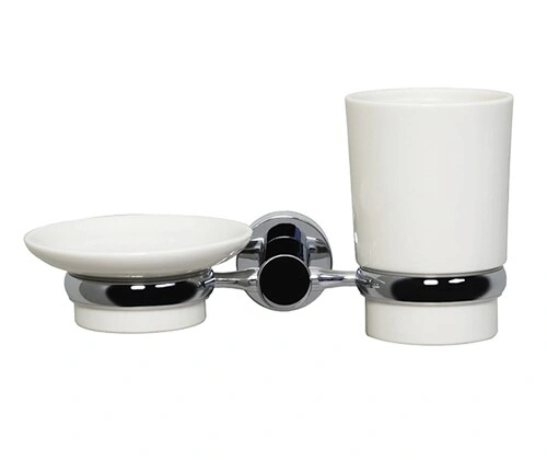 Стакан и мыльница WasserKraft K-28226 хром, белый от магазина Vanna-Vanna.ru!