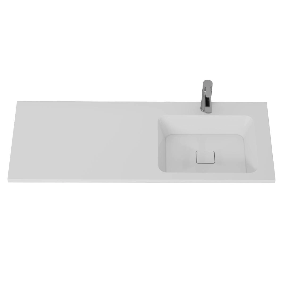 Тумба напольная Dreja Vega 60 см, с раковиной 120 чаша слева, белый от магазина Vanna-Vanna.ru!