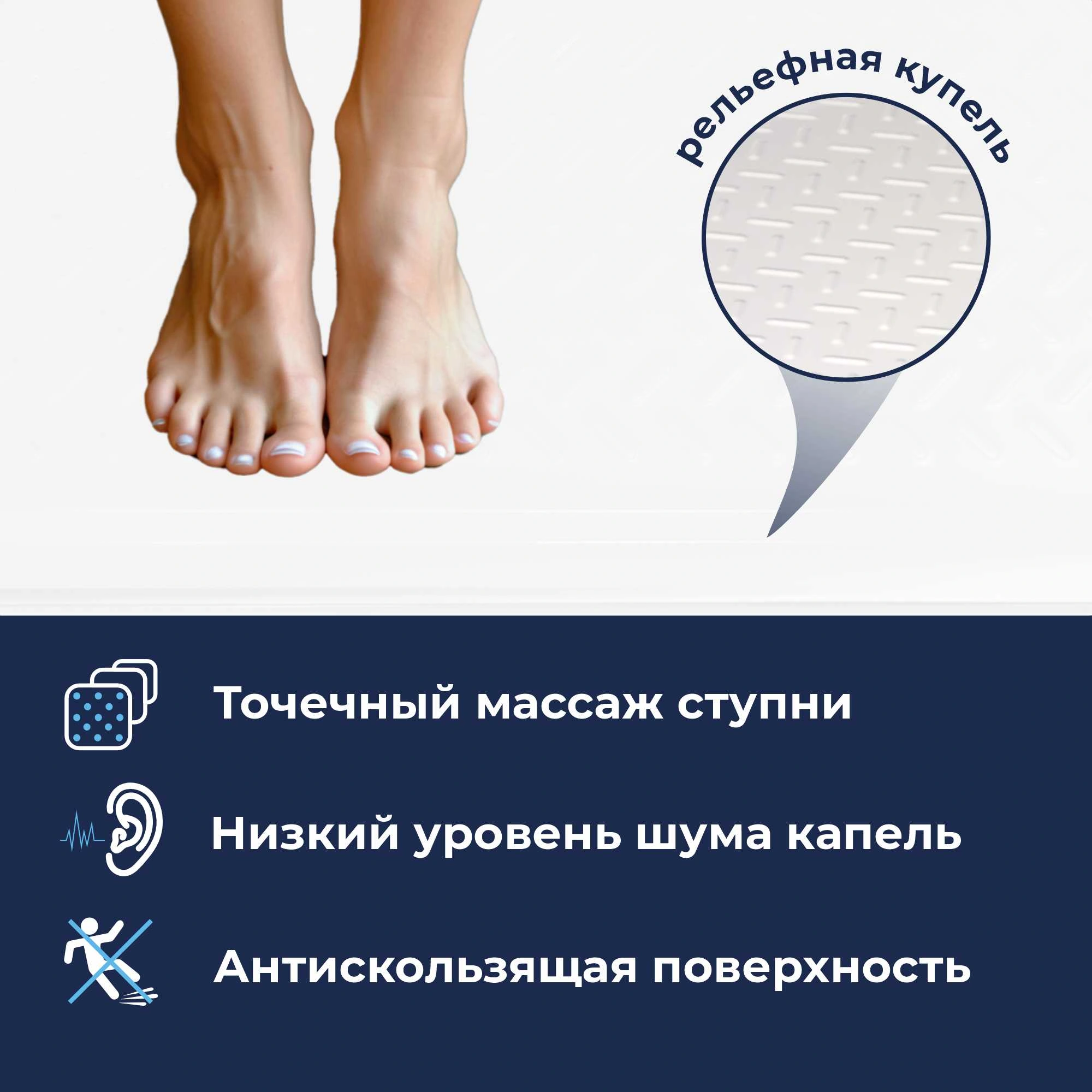 Душевой поддон керамический RGW CR Белый 80*100 от магазина Vanna-Vanna.ru!