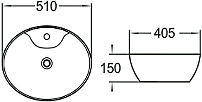 Раковина SantiLine SL-1043 накладная, белая от магазина Vanna-Vanna.ru!