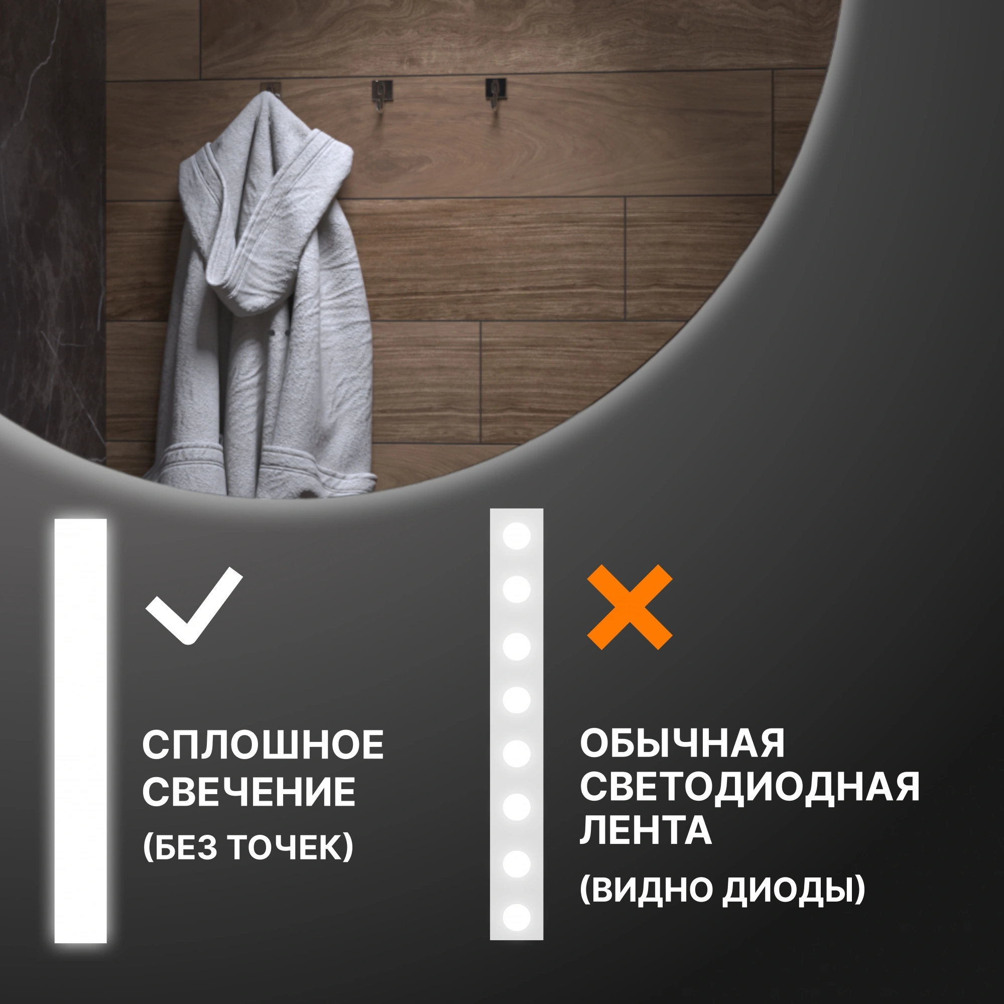 Зеркало Vigo Отти Классик 900 свет, сенсор, 086 от магазина Vanna-Vanna.ru!