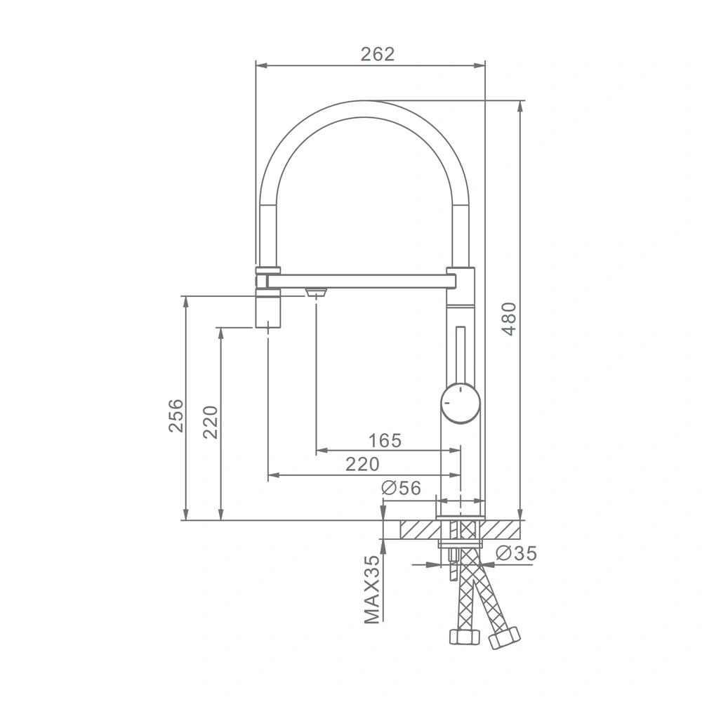 Смеситель для кухни с подключением фильтра Raglo R20.63.33, матовая медь от магазина Vanna-Vanna.ru!