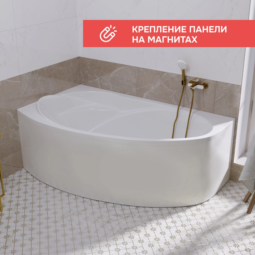 Ванна 1Marka JULIANNA 150*90 L Премиум от магазина Vanna-Vanna.ru!