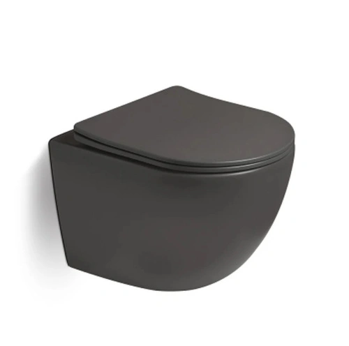 Унитаз SantiLine SL-5109 подвесной, с микролифтом, темно-серый матовый от магазина Vanna-Vanna.ru!