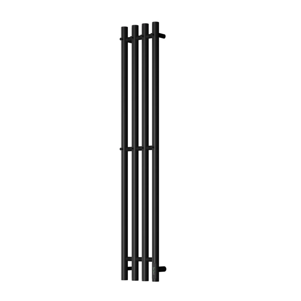 Полотенцесушитель электрический APEXTERMO Luna LN10123BM 1200x180 с крючками, черный матовый от магазина Vanna-Vanna.ru!