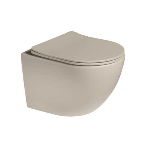 Унитаз SantiLine SL-5005T-BG подвесной, с микролифтом, бежевый матовый от магазина Vanna-Vanna.ru!