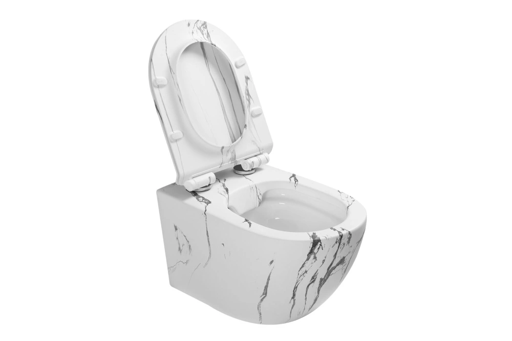 Унитаз SantiLine SL-5002MM подвесной, с микролифтом, под мрамор матовый от магазина Vanna-Vanna.ru!