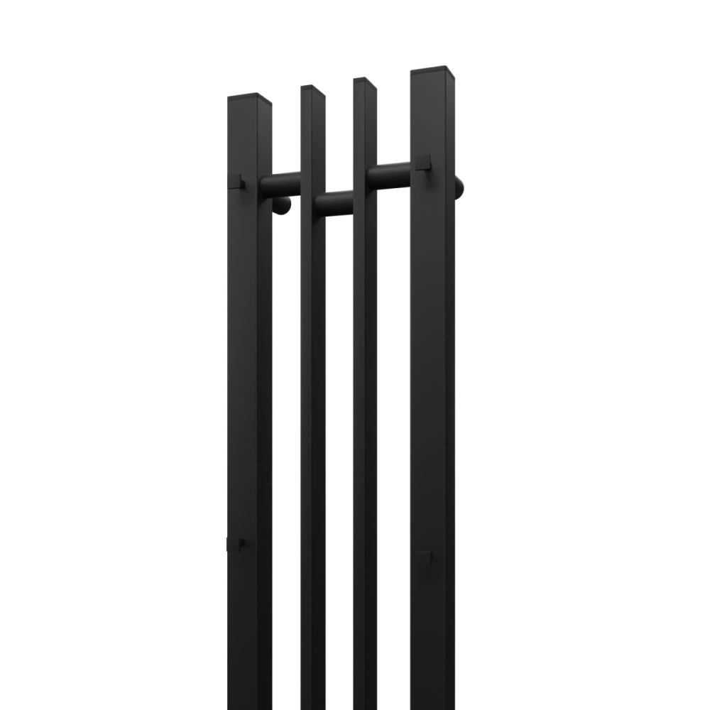 Полотенцесушитель электрический APEXTERMO Delta DL10182BM 800x140 с крючками, черный матовый от магазина Vanna-Vanna.ru!