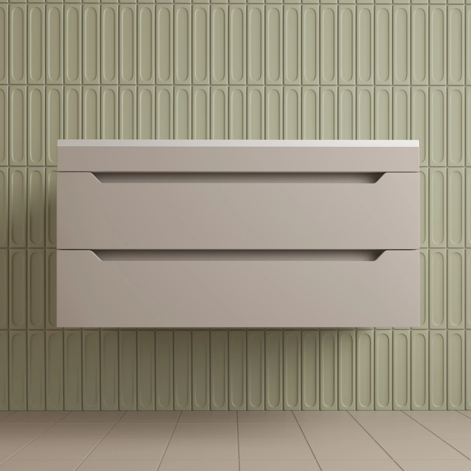 Тумба подвесная Style Line Остин 100 с раковиной Фортуна 100 кварц антрацит, крем от магазина Vanna-Vanna.ru!