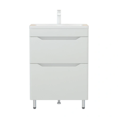 Тумба напольная Corozo Бирма 60 Z2, белый, с раковиной Modul Slim 60 от магазина Vanna-Vanna.ru!