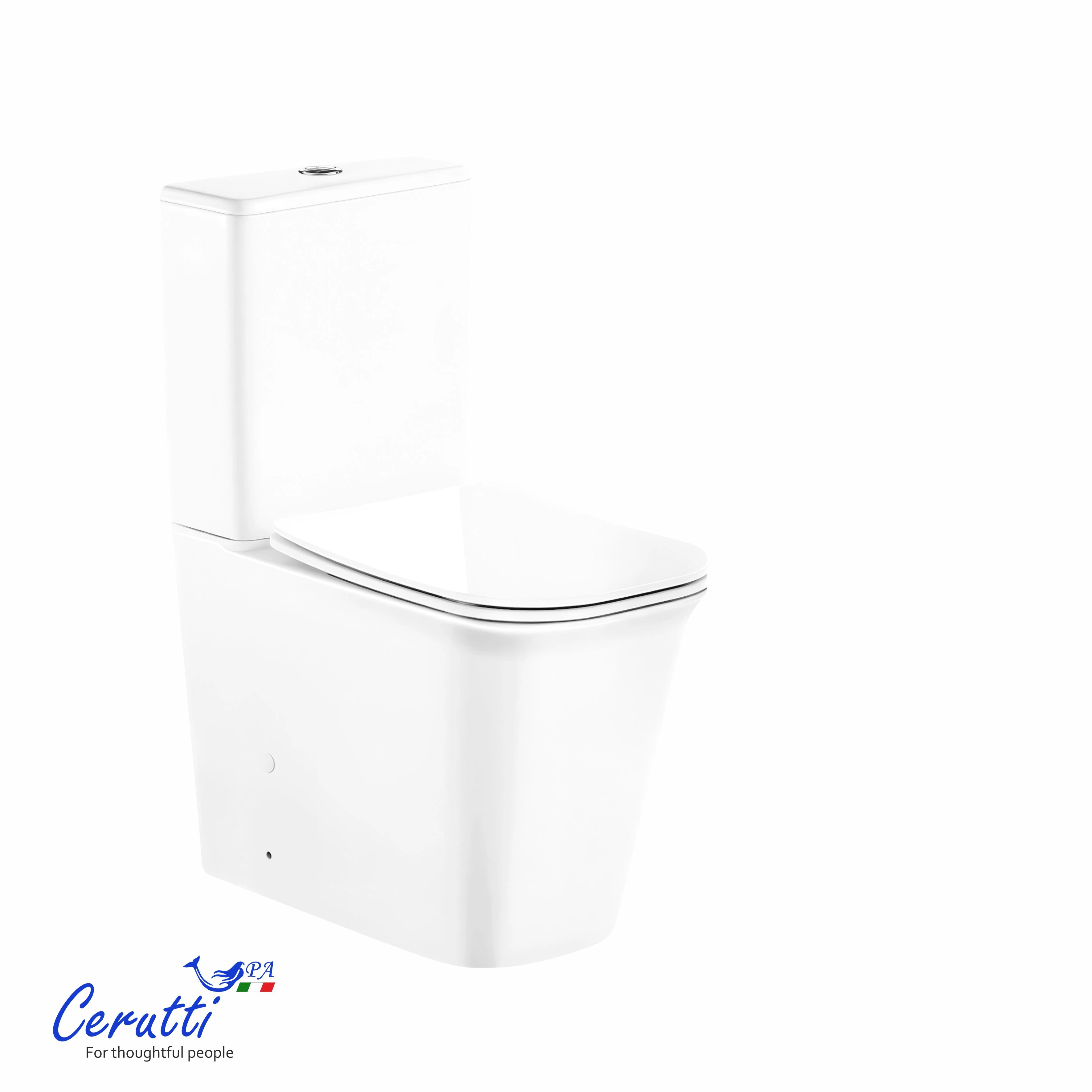 Унитаз напольный Ceruttispa АРНО (ARNO) CT7838 безободковый (620х345х800) от магазина Vanna-Vanna.ru!