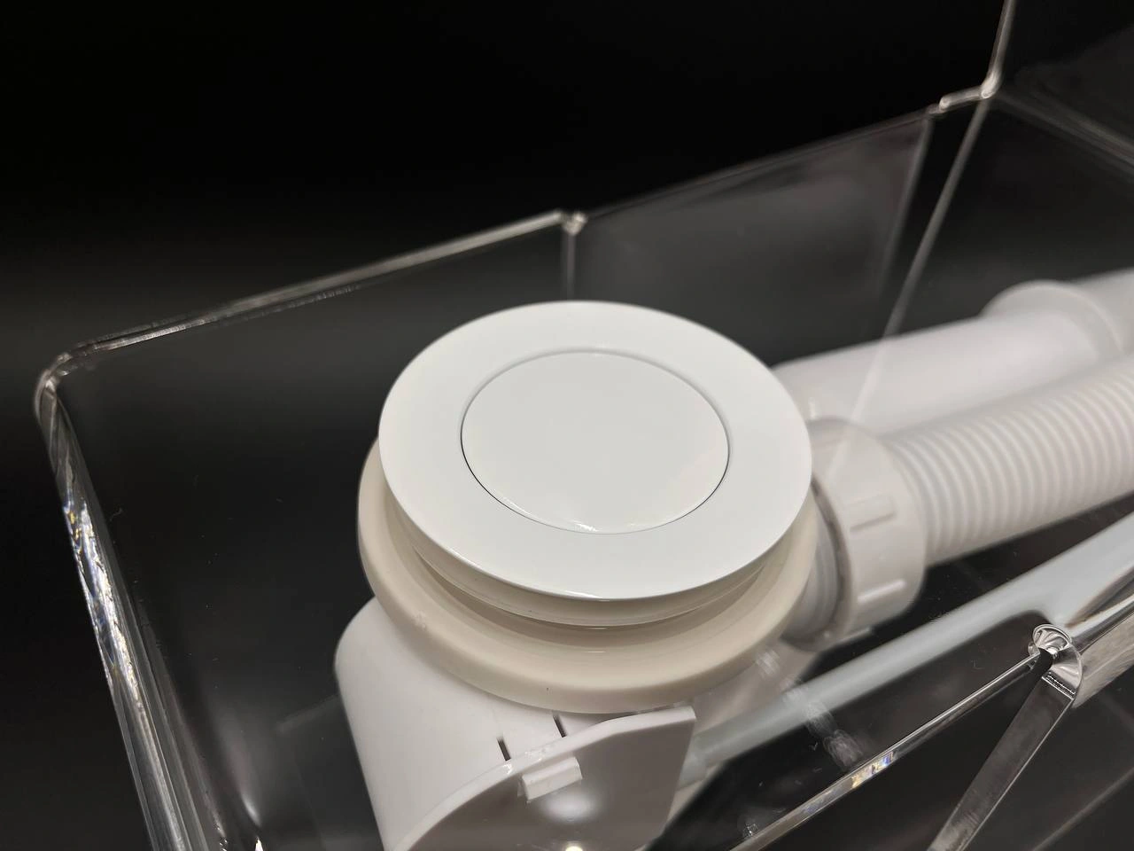 Слив перелив п/автомат Vega V55R 80см WHITE глянец