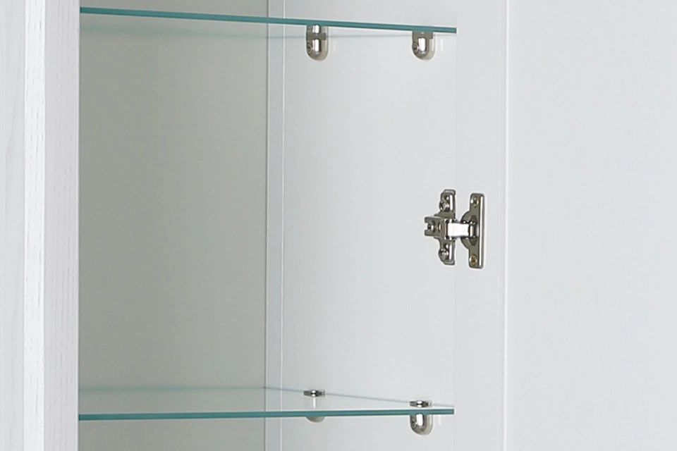 Пенал ASB Woodline Салерно 40 R напольный, белый, патина серебро от магазина Vanna-Vanna.ru!