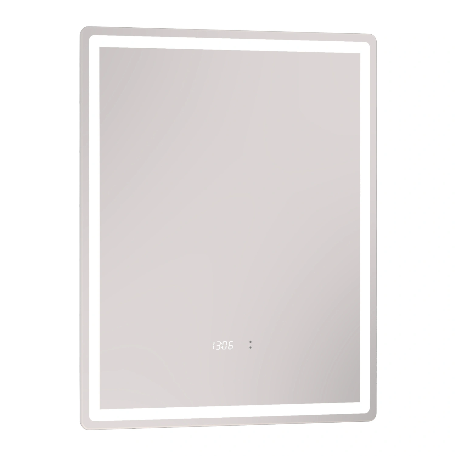 Зеркало Vigo Geometry Luxe 600 свет, сенсор, часы, антизапотевание от магазина Vanna-Vanna.ru!