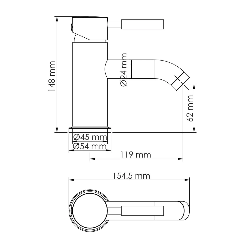 Смеситель для раковины WasserKRAFT Gollach 3305 черный Soft-touch от магазина Vanna-Vanna.ru!